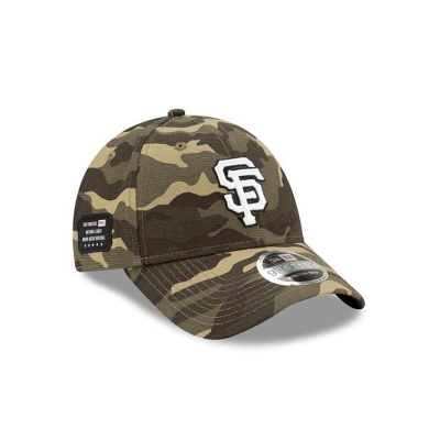 Green San Francisco Giants Hat - New Era MLB Armed Forces Weekend Stretch Snap 9FORTY Adjustable Caps USA7610829